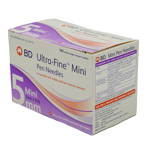 BD Ultra Fine Mini Pen Needles 5mm x 31G - 100 Count