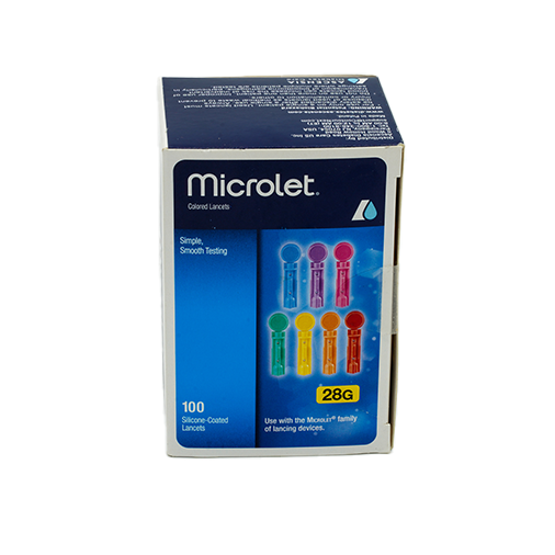 Microlet Colored Lancets 100 Count