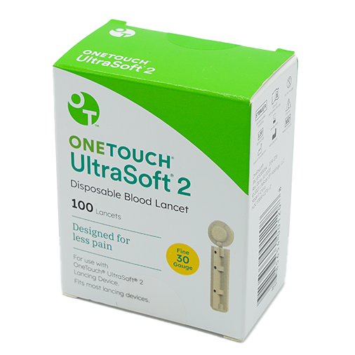 OneTouch UltraSoft 2 Lancets - 100 Count